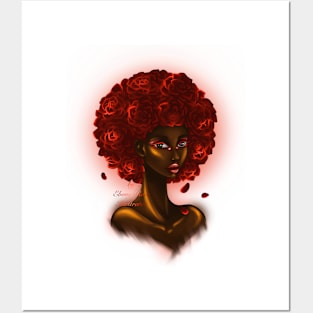 Ebony Rose Afro Posters and Art